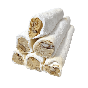 Coconut Lokum Roll with Almond and White Chocolate
