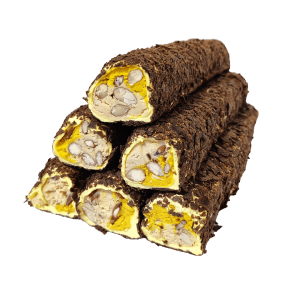 Rolo Lokum with Almond, Banana Flavor, White Chocolate and Cocoa Chips