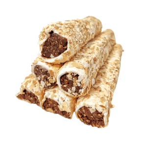 Rolo Lokum with Coconut Chips, Dark Chocolate and Hazelnuts