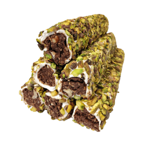 Rolo Lokum with Pistachio and Dark Chocolate with Almonds
