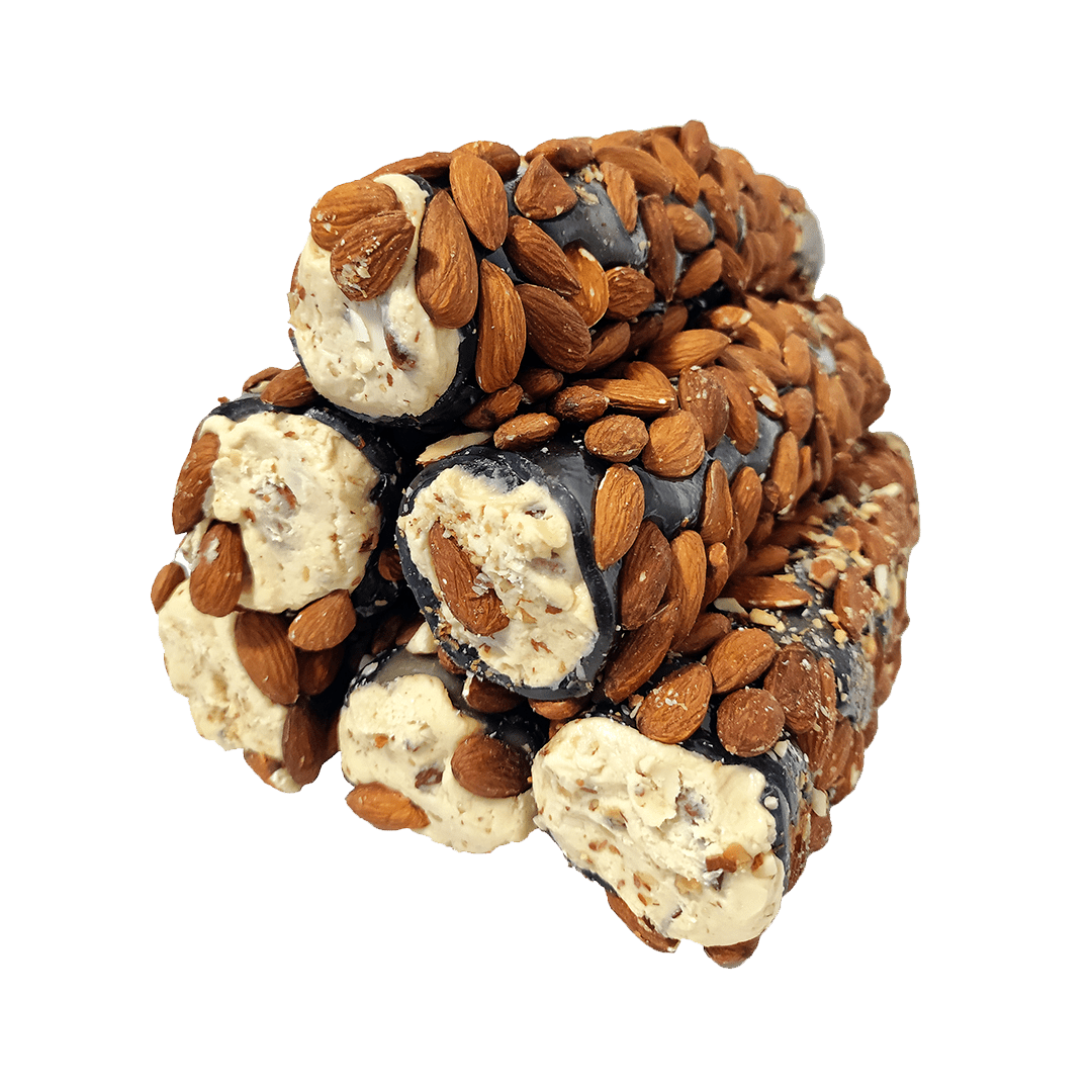 White Black Cream Almond Lokum