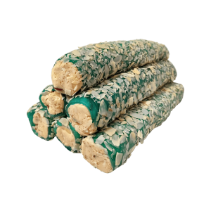 White Chocolate Apple Flavor Lokum Roll with Almonds